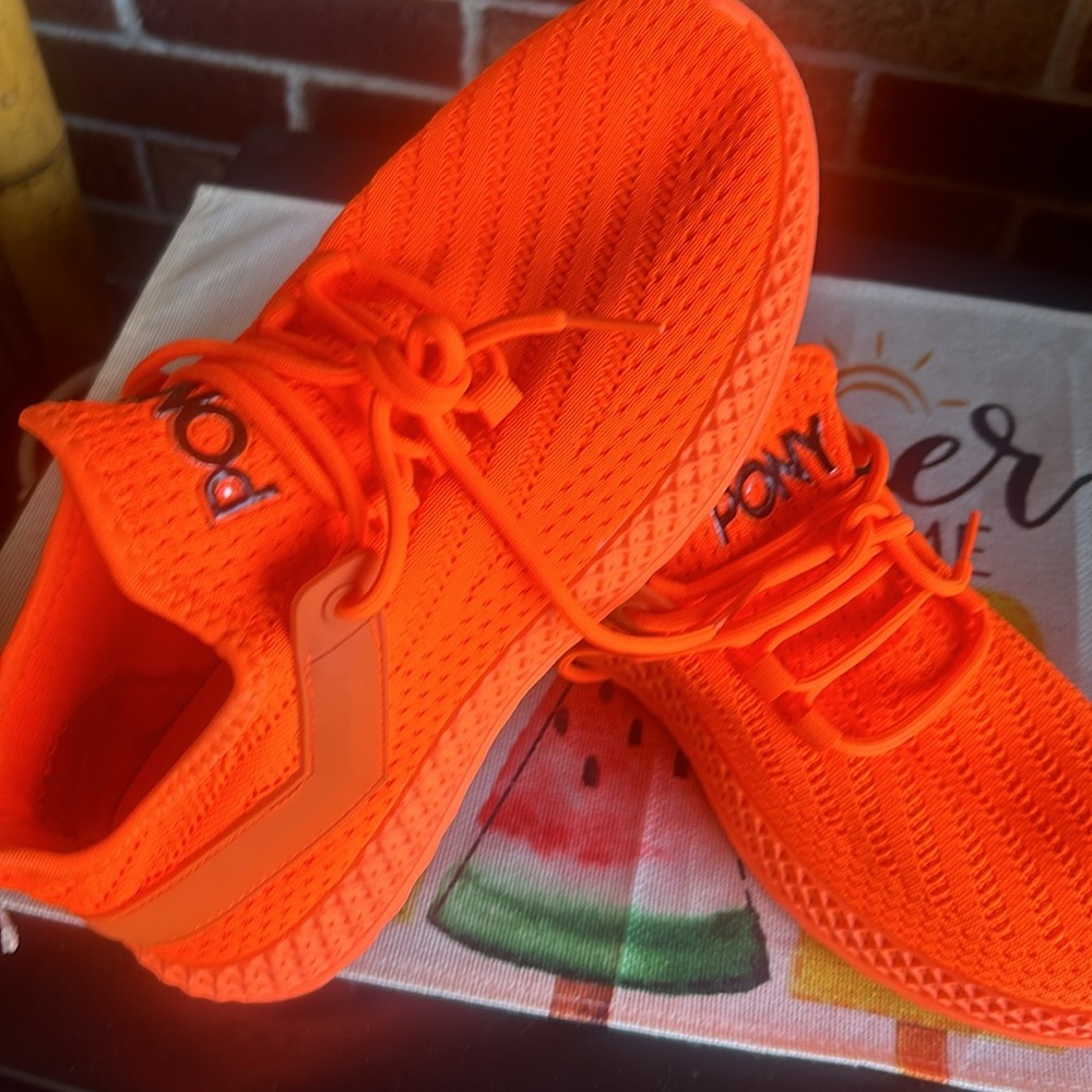 PONY Orange Sneakers Lightweight Breathable Athletic - Picture 2 of 6